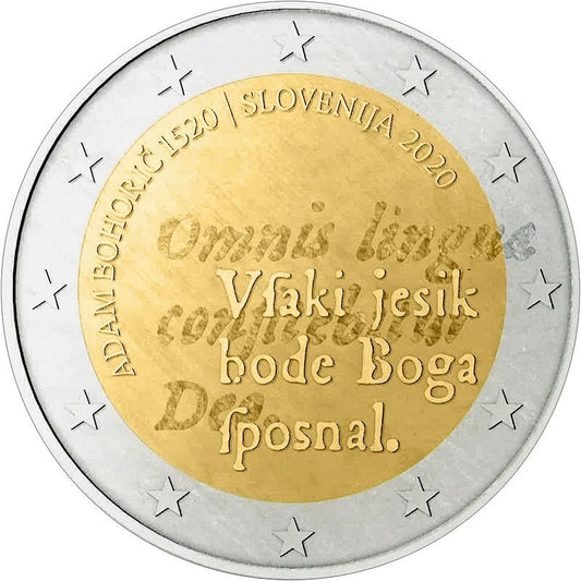 Słowenia 2 euro 2020 500 rocznica urodzin Adama Bohoriča