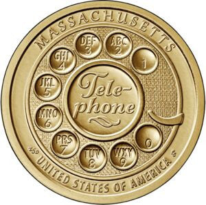 USA 1 Dolar 2020 Telefon. Massachusetts