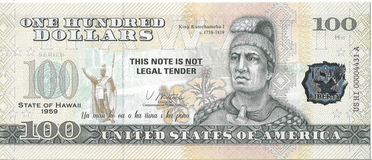 USA 100 Dolarów 2022 Hawaii Commemorative Dollar
