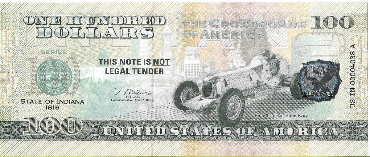 USA 100 Dolarów 2022 Indiana Commemorative Dollar