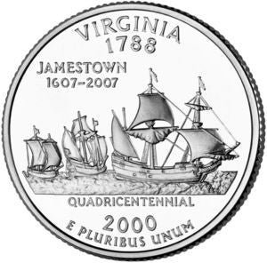 USA 25 centów / ćwiartka 2000  Wirginia