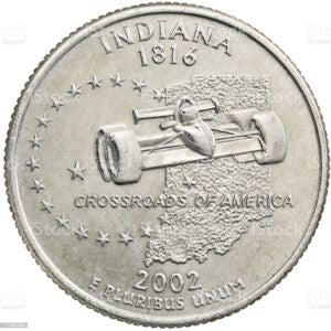 USA 25 centów / ćwiartka 2002   Indiana