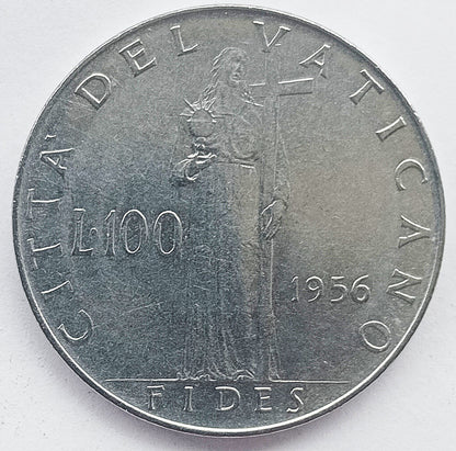 Watykan 100 Lirów 1956