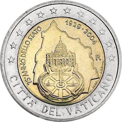Watykan 2 euro 2004 75-lecie istnienia Państwa Watykańskiego