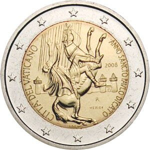 Watykan 2 euro 2008 Rok Św. Pawła