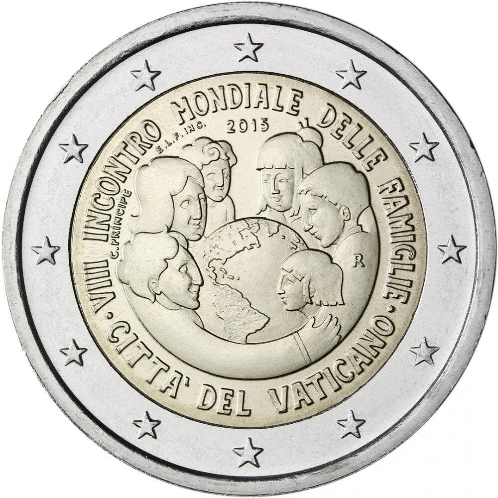 Watykan 2 euro 2015 VIII Światowe Spotkanie Rodzin