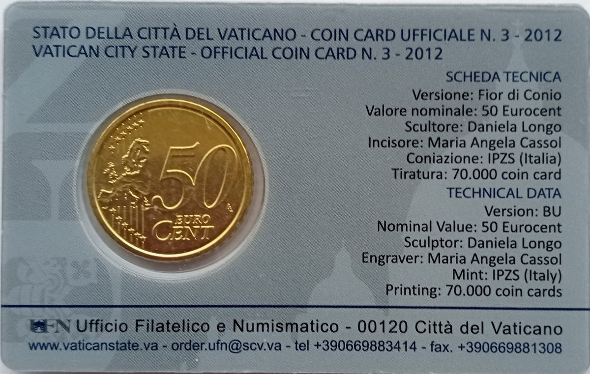 Watykan 50 Euro Cent 2012