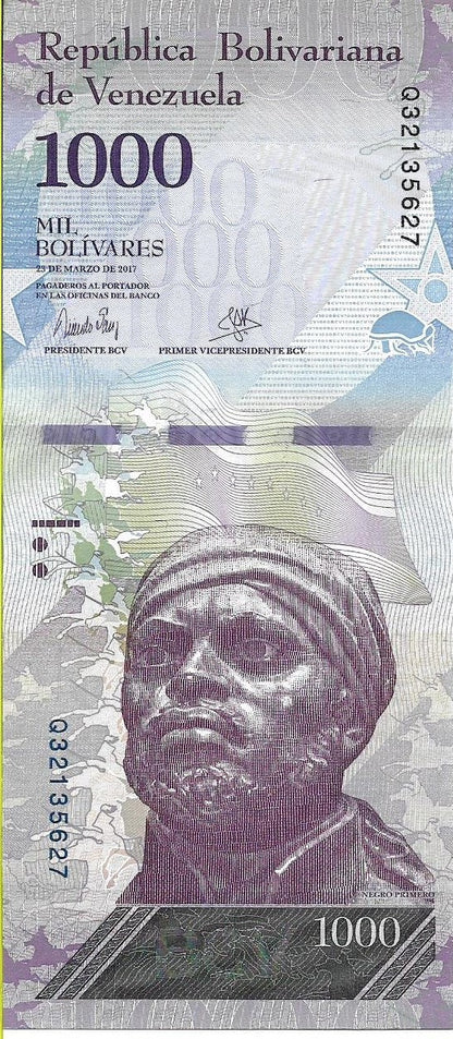Wenezuela 1000 Bolivar 2017 - UNC