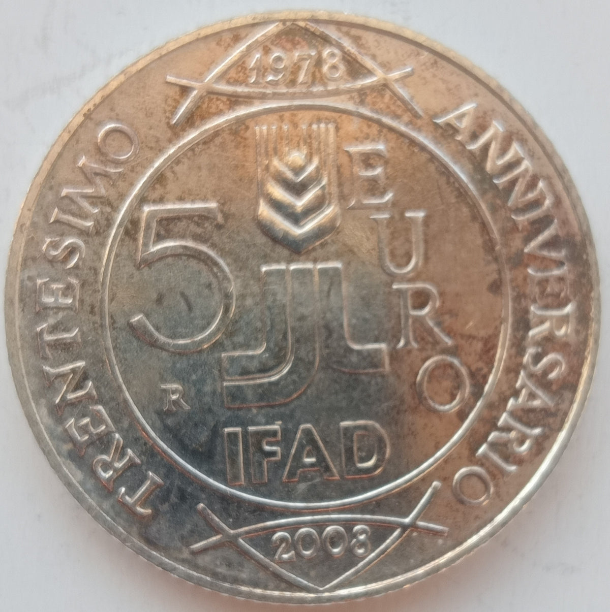 Włochy 5 Euro 2008 30 rocznica - IFAD