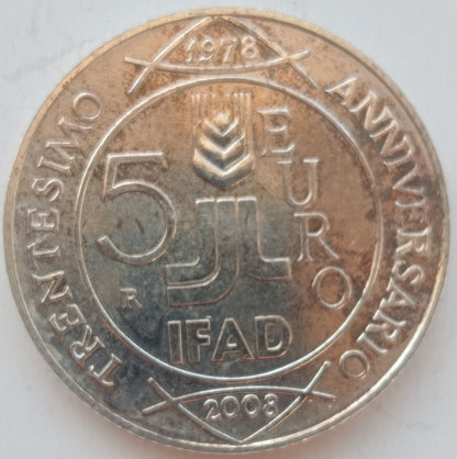 Włochy 5 Euro 2008 30 rocznica - IFAD