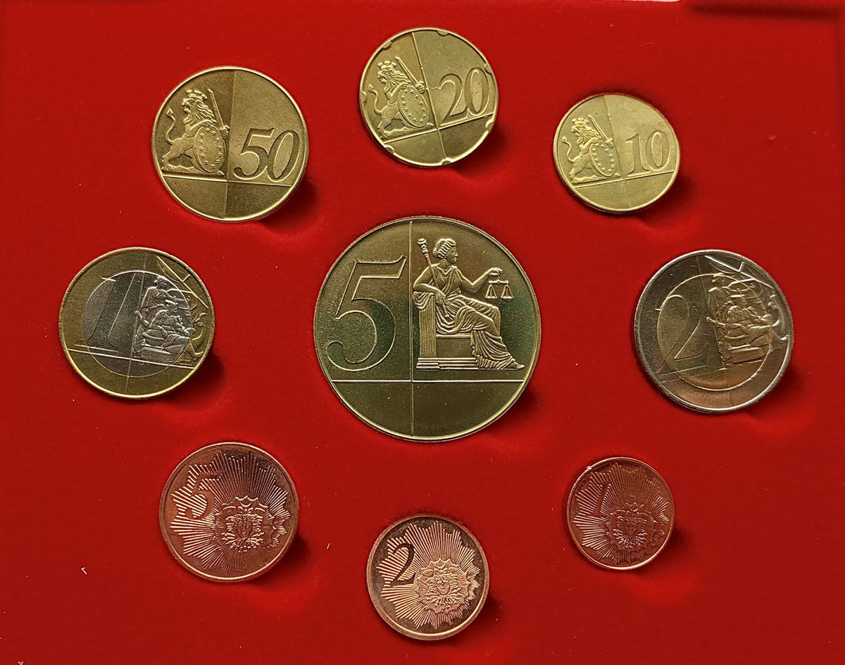 Wyspa Man zestaw euro i eurocent (wzór) 2004
