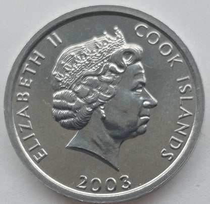 Wyspy Cooka 1 Cent 2003 275 rocznica urodzin Jamesa Cooka