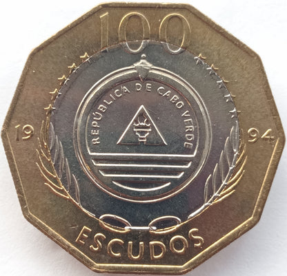 Wyspy Zielonego Przylądka 100 Eskudo 1994 Rośliny - Aeonium gorgoneum /jasny pierścień/